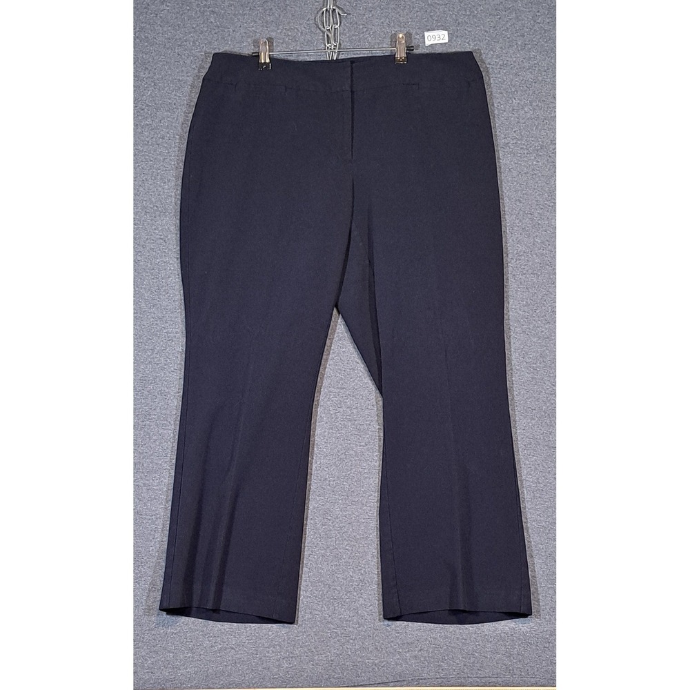 Emma James Woman Navy Blue Stretch Dress Pants Size 18W EJLU8090 Liz Claiborne